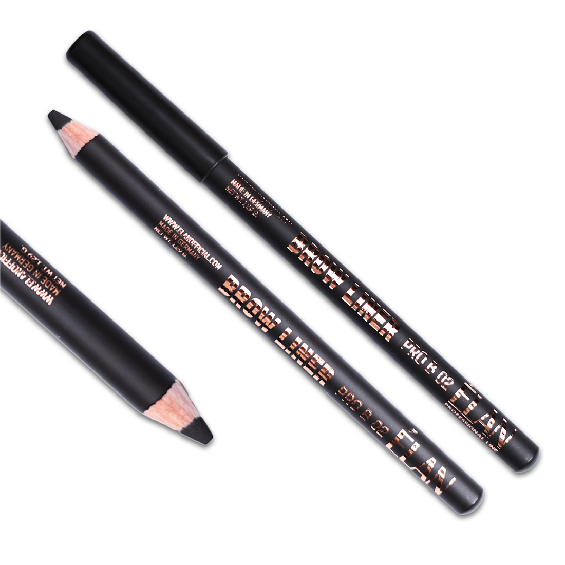 ÉLAN - Powder Eyebrow Pencil «Brow Liner Pro» B 02 Dark brown