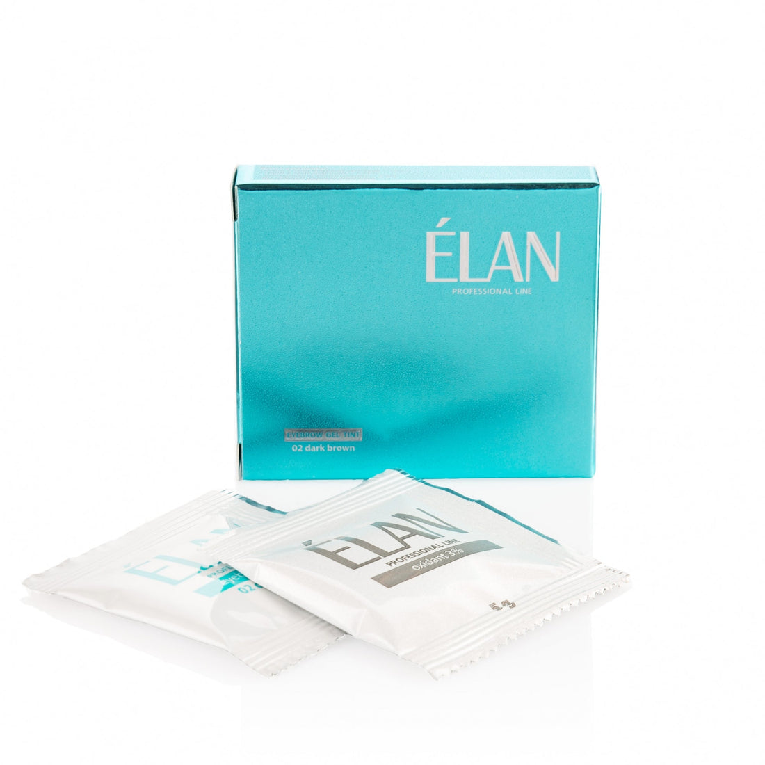 ÉLAN - Eyebrow gel tint with Oxidant, 02 Dark Brown (1 sachets - 15 treatments)